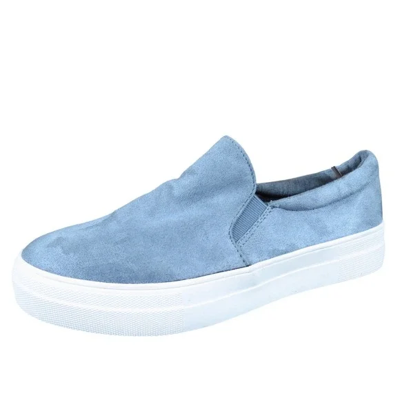 Soda Women Casual Slip On Sneaker Sz 8‎ Everyday Walking Blue Synthetic Platform