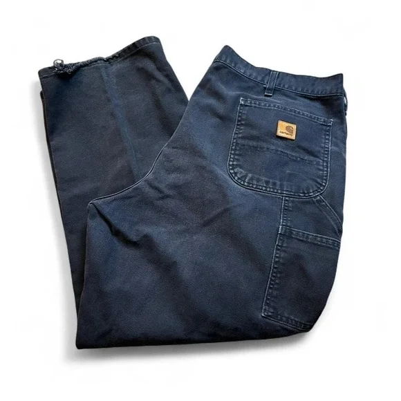 Carhartt B11 MDT Pants Men's fit 41x29Blue Carpenter Dungaree Fit Duck Canvas