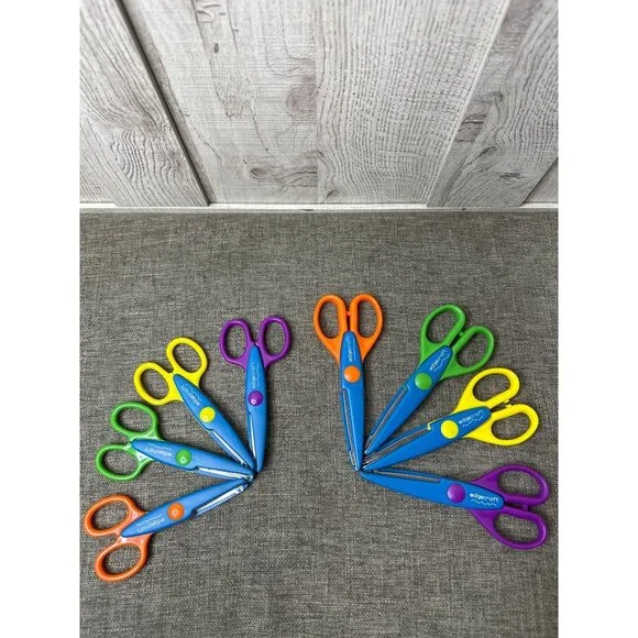 Edgecraft Multi Pattern Craft Scissors Set Of 8 Scrapbook Classroom DIY Projects