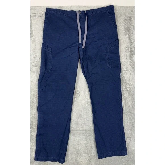 Carhartt Scrubs C54108T Men's XXL TALL Ripstop 8-Pocket Pants Uniform Navy Blue