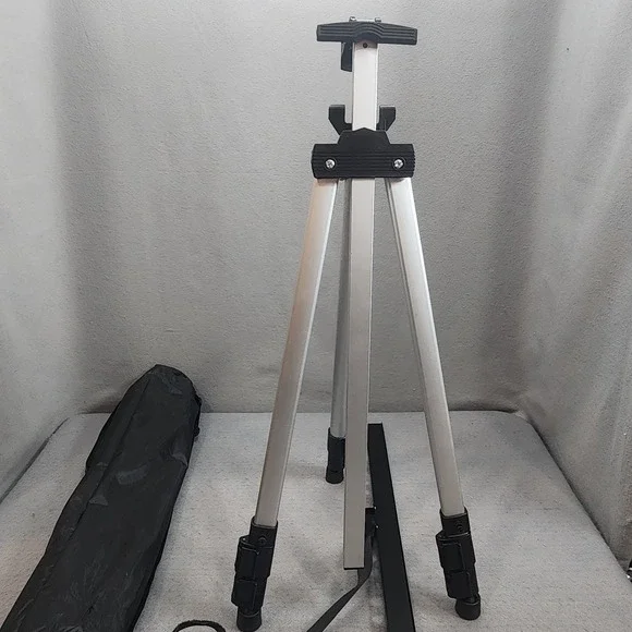 Adjustable Stand Easel Silver Aluminum Portable Tripod Stand with‎ Bag