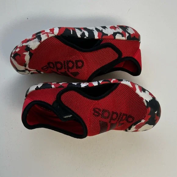 adidas Kids Red Black White Camouflage Water Shoes