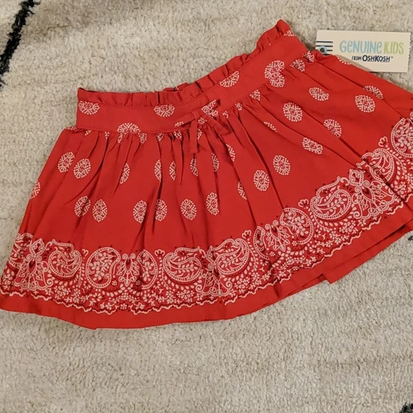 Oshkosh New Bandana Cotton Skirt Apple Orchard Fun