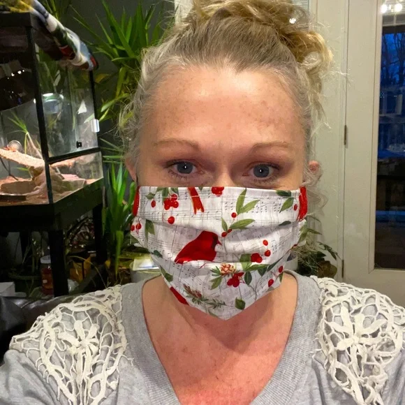 Handmade masks with Cardinal‎ print