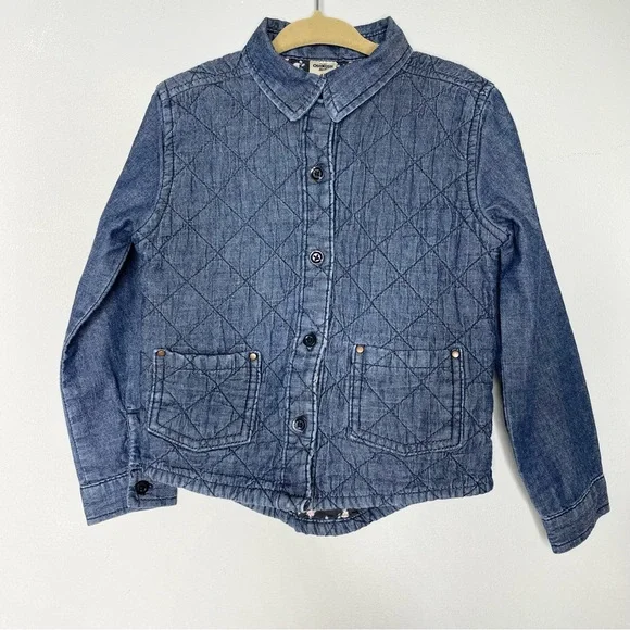 OSHKOSH B’GOSH Long Sleeve Quilted Denim Shirt Jacket
