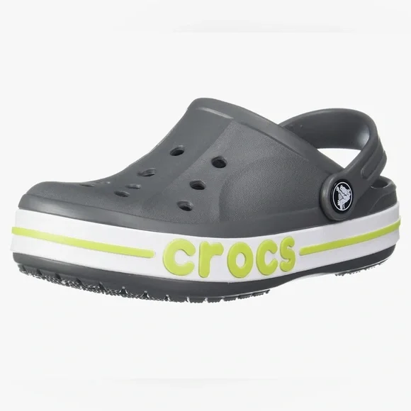 CROCS - Toddler Bayaband Clog - Slate Grey/Lime Punch - Water Shoe - Size: US 7