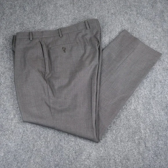 Lauren Ralph Lauren Dress Pants Mens 42x32‎ Gray Flat Front Classic Trousers