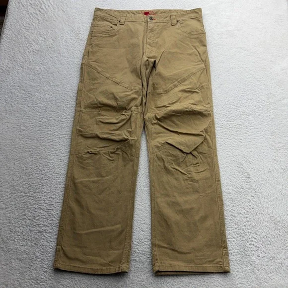 Eastern Mountain Sports Mens 34x30 Khaki Canvas Utility Work Pants S18M0846