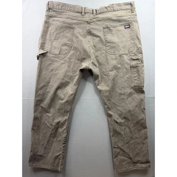 Genuine Dickies Carpenter Pants Mens Brown Utility Workwear 42x30