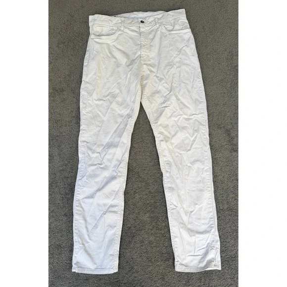 J.McLaughlin Mens Italian Fabric Chino Pants Off White Stone Size 34 Straight