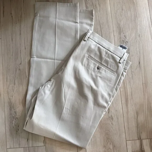 Dockers Men's Slim Fit Khaki Pants Flat Front Classic Size 36W x 34L