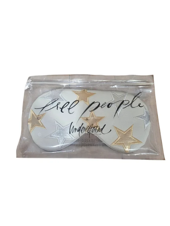 Free‎ People x Understated Leather Star Eye Mask Sleep Mask White Gold NWT