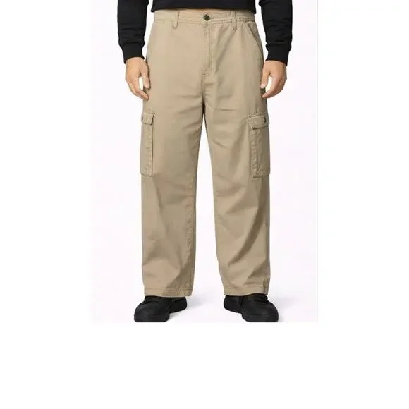 BDG Urban Outfitters Cargo Pants Mens 34W Tan Wide Leg Multi Pockets Utility