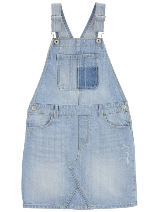 Oshkosh B’Gosh Denim Dress Light Wash Overall Straps 6 6X