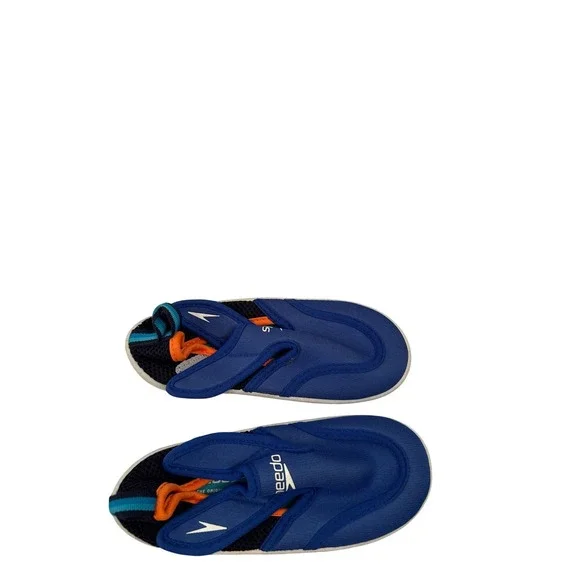Speedo Surfwalker Water Shoes Size L 9-10 Blue Orange Mesh Kids