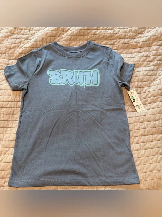NWT OshKosh B'gosh Blue 'BRUH' Graphic Tee