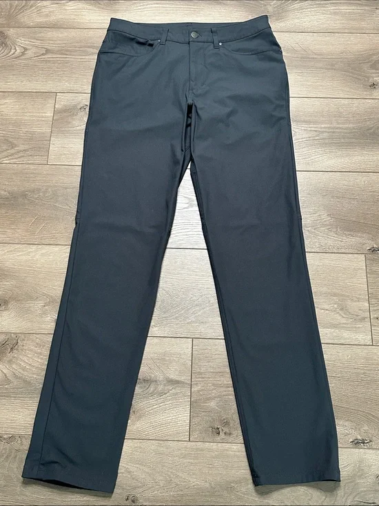 Lululemon ABC Relaxed 32” Warpstreme Chino Pants Travel Casual Gray Size 30