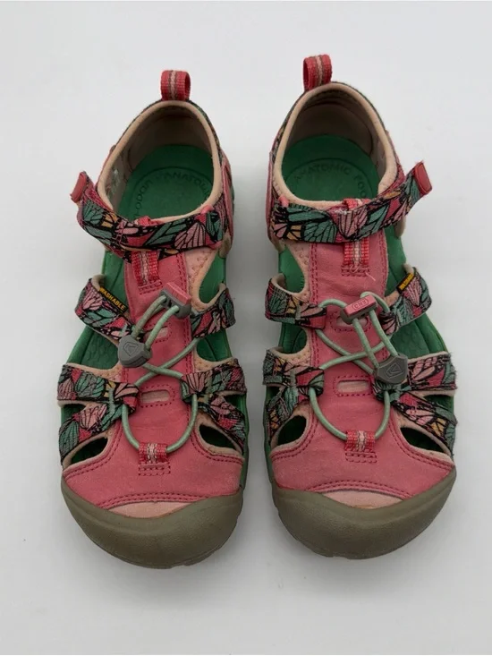 Keen Seacamp II CNX Youth Size 5 Water Hiking Sandals Washable Pink Butterfly