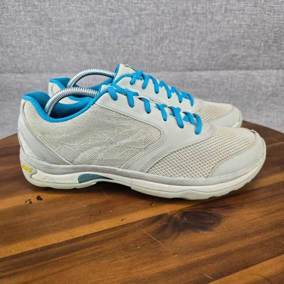 Aero Astra LT Grey Turquoise‎ Blue Vibram Walking Shoes Womens 11 Medium PO 3550