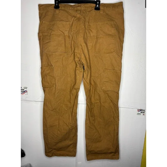 Brahma Mens 40x32 Carpenter Pants Brown Canvas Workwear wide leg parachute