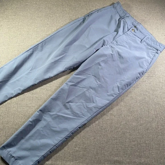 Banana Republic Mens Chinos Pants Size 32x34 (Fits32x29) Flat Front Blue