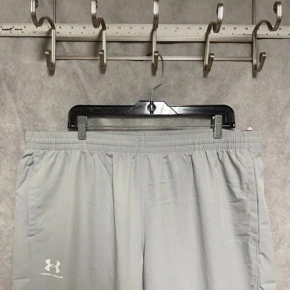 Under Armour Pants Men 2XL Gray Vital Warmup‎ Mesh Lined Golf Windbreaker Active