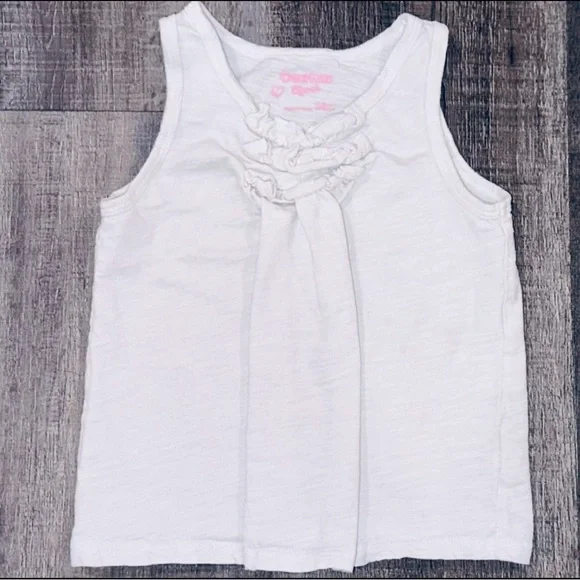💞 Baby Girl 24 Month OshKosh White Burnout Tank Top