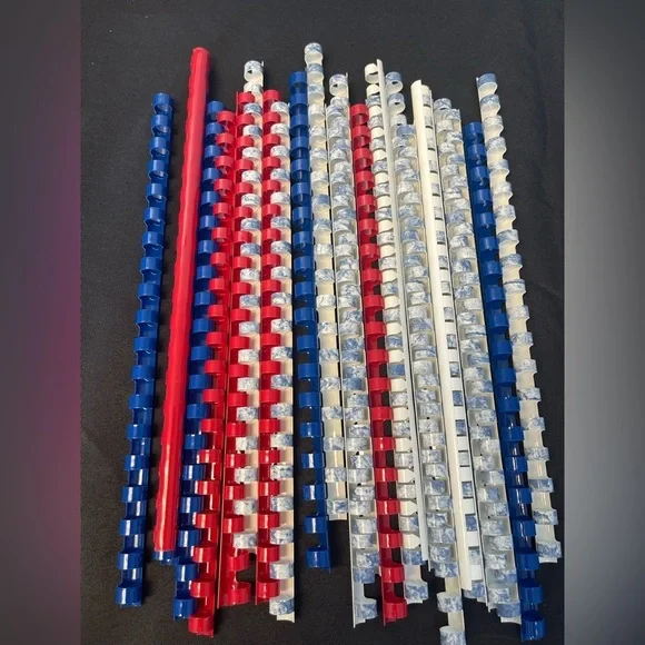 Colorful Binding Combs Set, 24 pieces, 1/4” sheet capacity 2-20