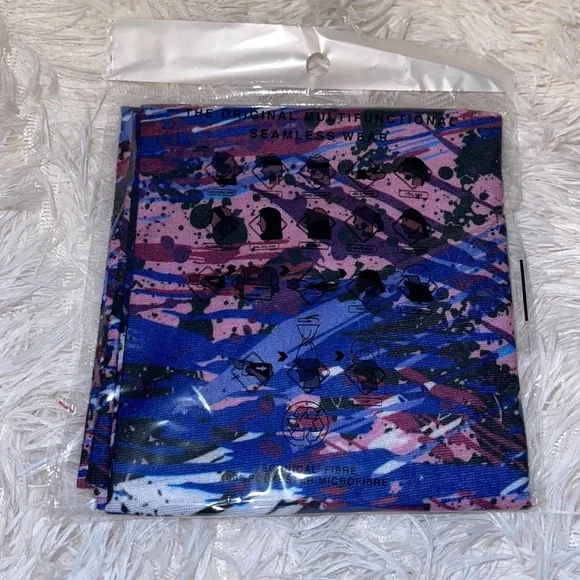 2/$10 New purple and pink splash neck gaiter