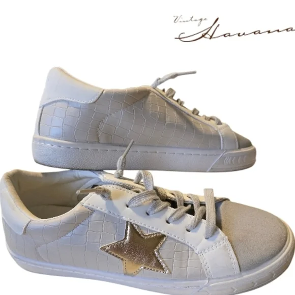 VINTAGE HAVANA Platform Court Sneakers Womens Size 8