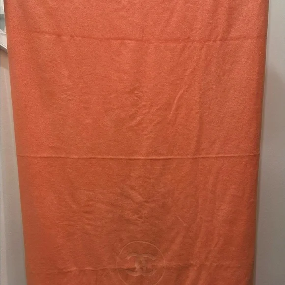Chanel Orange Beach Towel with Logo