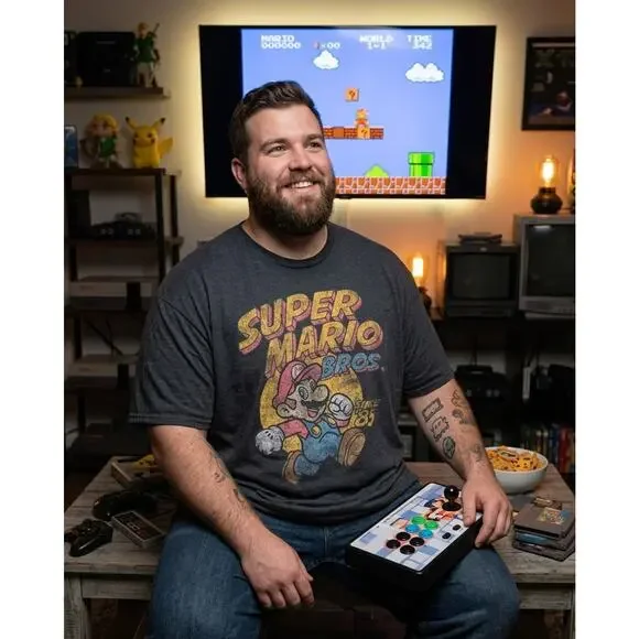 Super Mario Bros Since '85 Vintage Poster Tshirt Sz Big Tall 5XL