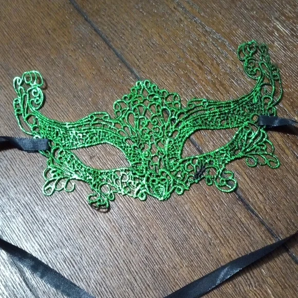 2/$16 Elegant Green Lace Face Mask