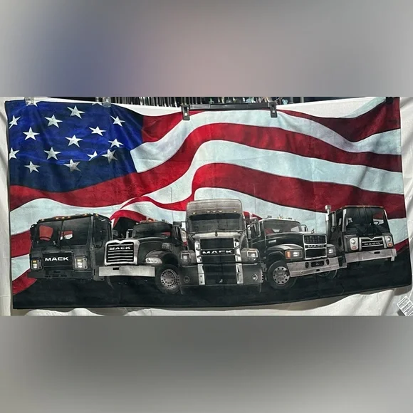 Mack Trucks American Flag Towel