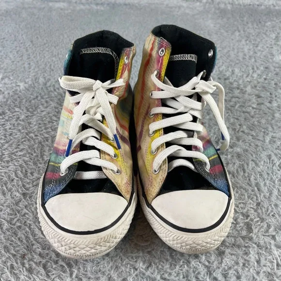 Converse All Star Chuck Taylor High Top Sneakers Tie Dye Rainbow Print 6