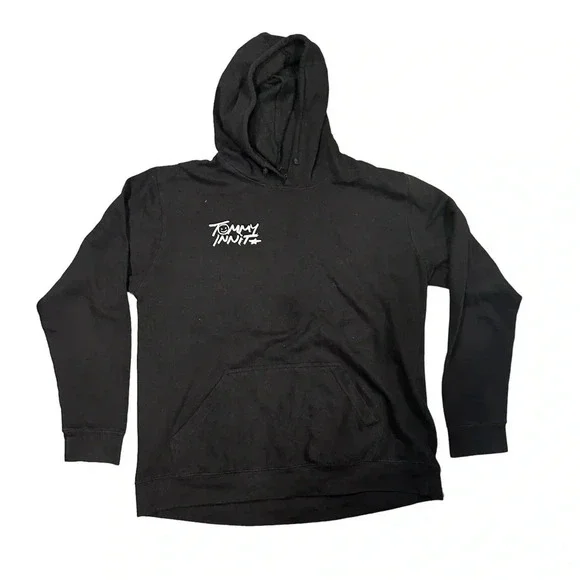 TOMMY INNIT Black Pullover‎ Hoodie No Tag Small/Medium Preowned