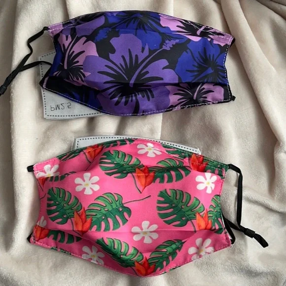 6/$20 New set/2 floral face masks