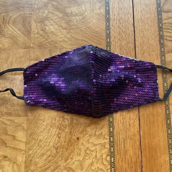 Purple Sequin Face Mask!