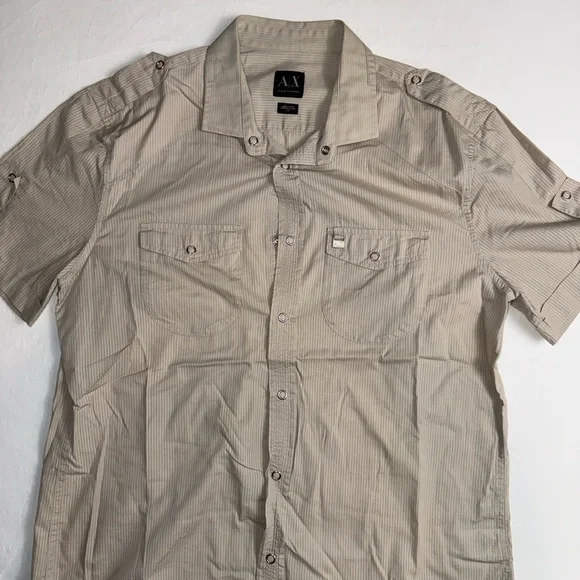 Men’s Armani Exchange Casual Button Down Shirt Size Large