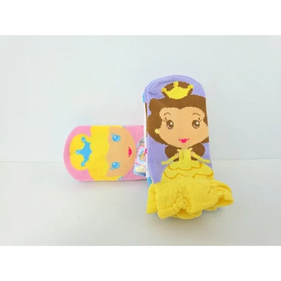 Disney Princess socks 2T-4T shoe size 4-8 1/2  6 pairs