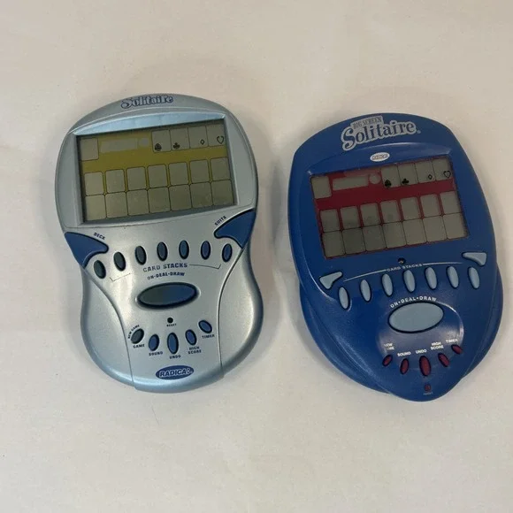 Radica 2004 And 2000 Solitaire Electronic Hand‎ Held Games For Parts Only Read