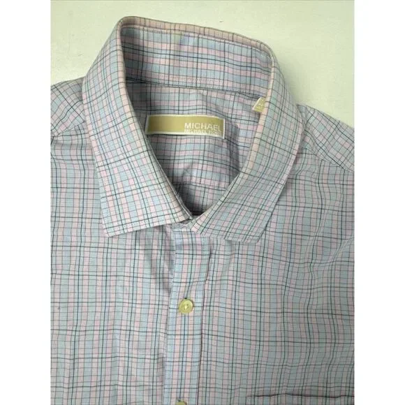 Michael Kors Button Down Multicolor Plaid Long Sleeve Men's Size‎ XXL Shirt