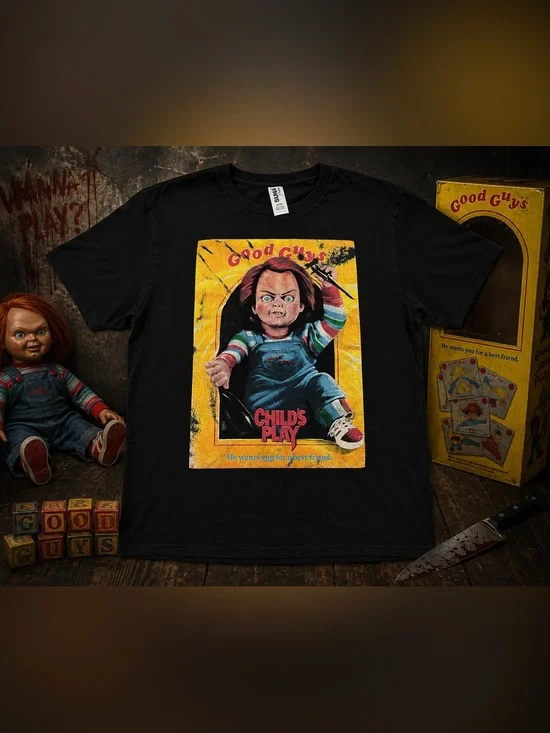 Child’s Play Chucky Graphic Tee Large Horror Movie Good Guys Doll Shirt