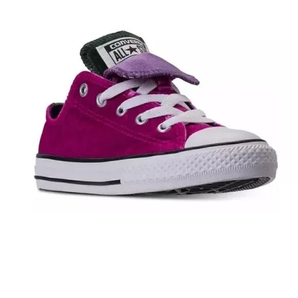 CONVERSE Chuck Taylor All Star Velvet Double Tongue Casual Sneakers  Kids Size 2