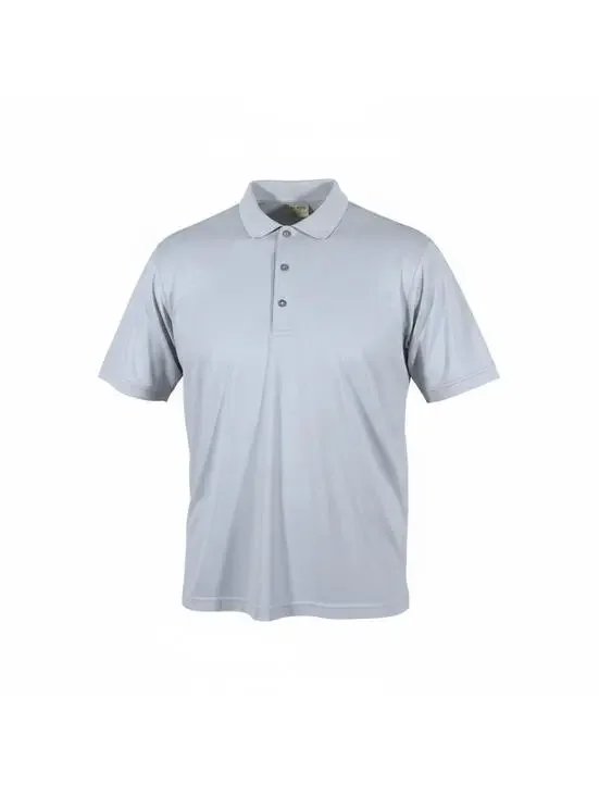Diamond Apparel Polo Shirt Solid Gray Color Classic Three-Button Size Men’s 3XL