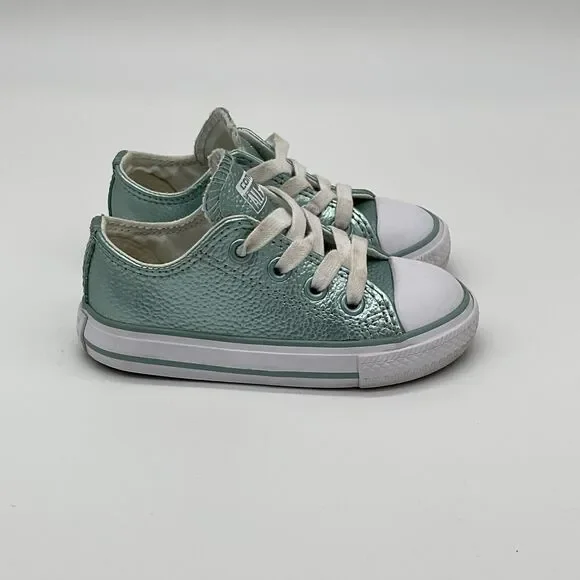 Converse All star Chuck Taylor Sneakers Metallic Glacier Leather Shoes Size‎ 6