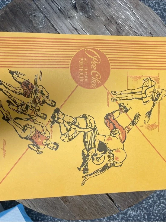 Pee Chee All Season Portfolio Folder - Yellow with Orange Print