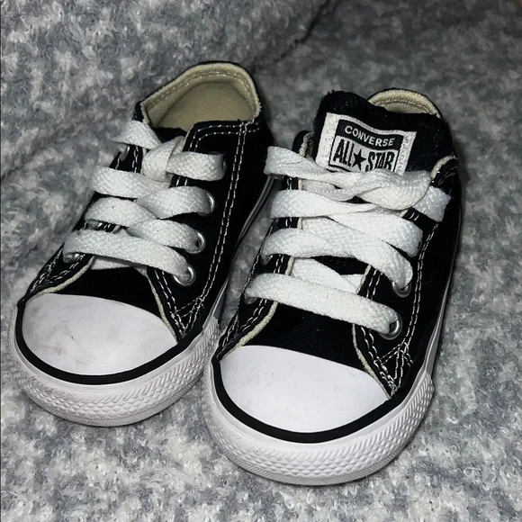 Converse Kids Black and White Sneakers 4 Toddler