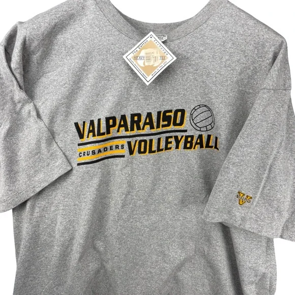 Vintage Valparaiso Crusaders Volleyball T-Shirt XXL Gray The Cotton Exchange NWT