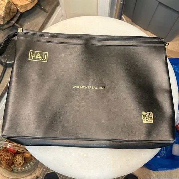 Vintage 1979 Montreal XVII Expo Souvenir‎ Black Document Case Folder